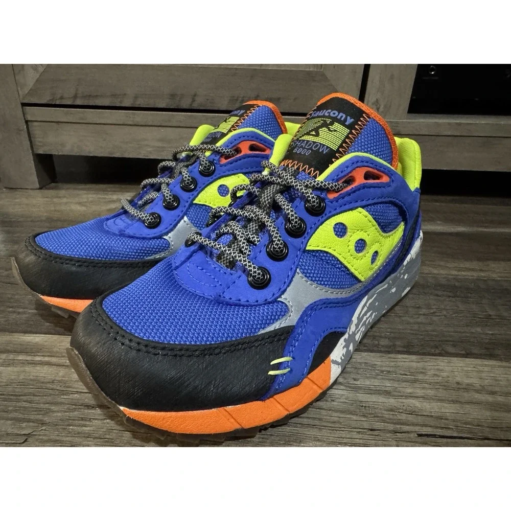 Saucony Originals Shadow 6000 Trail CPK Blue/Lime Men's 6 Running Shoes S70643-1